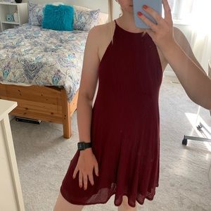 Red Flowy UO Dress